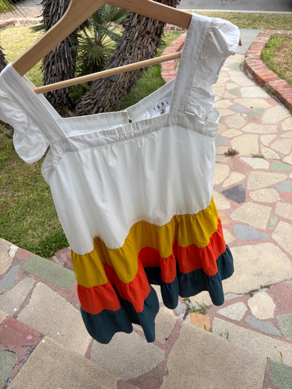 🌼 THML Colorblock Ruffle Dress – Cottagecore Summer Vibes 🍯 - Picture 3 of 15